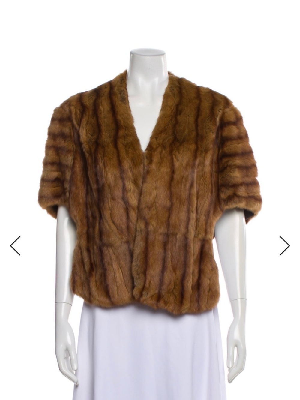 Akoury‘s Furs Vintage Sable Fur Short Sleeve Jacket